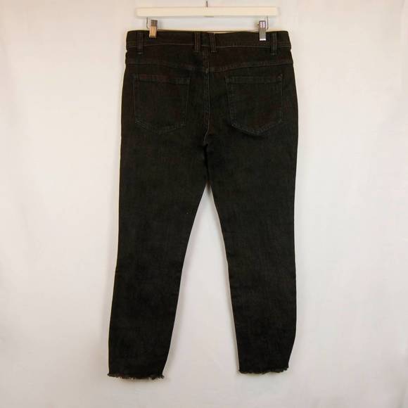 NEW FREE PEOPLE destroyed skinny jeans in black - Picture 2 of 2